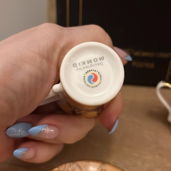 Momkid Korean Genre Painting Espresso Coffee Set Box Tourist Souvenir - Picture 7 of 9